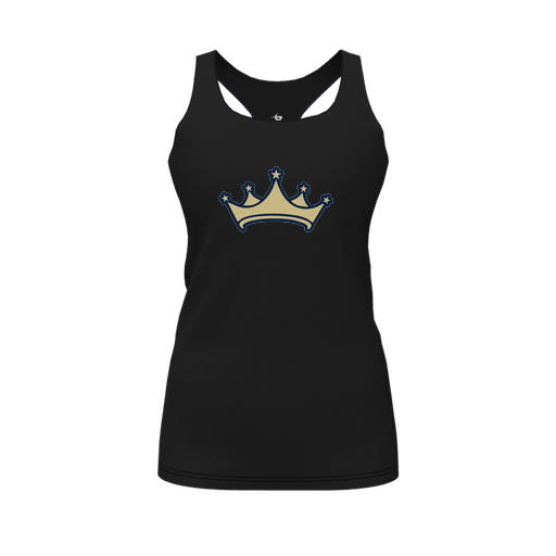 [FT0TRBBK-FYS-LOGO2] Decker Racerback Tank Top (Female Youth S, Black, Logo 2)