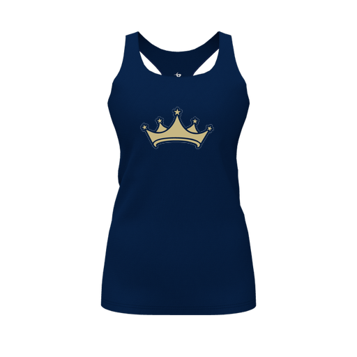 [FT0TRBNV-FYS-LOGO2] Decker Racerback Tank Top (Female Youth S, Navy, Logo 2)