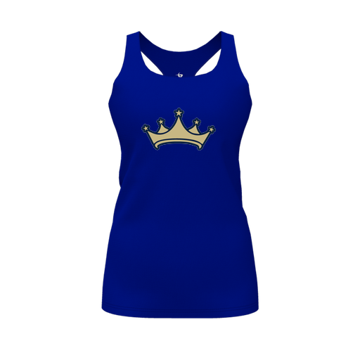 [FT0TRBRY-FYS-LOGO2] Decker Racerback Tank Top (Female Youth S, Royal, Logo 2)