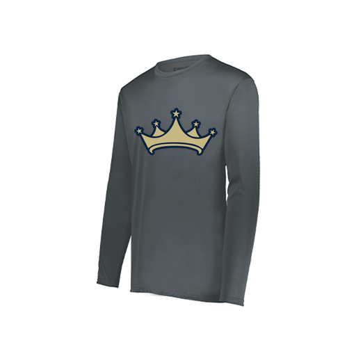 [222822.059.XS-LOGO2] Men's LS Smooth Sport Shirt (Adult XS, Gray, Logo 2)