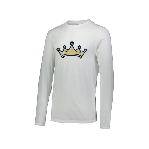 [FTLCUBWH-AXS-LOGO2] Decker Men's Tri-Blend T-Shirt - Long Sleeve (Adult XS, White, Logo 2)