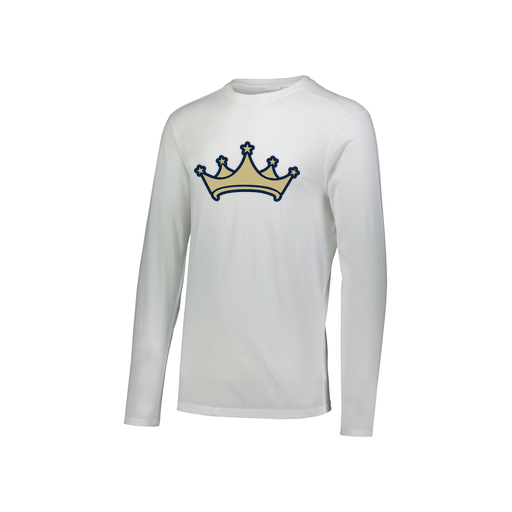 [FTLCUBWH-YS-LOGO2] Decker Youth Tri-Blend T-Shirt - Long Sleeve (Youth S, White, Logo 2)